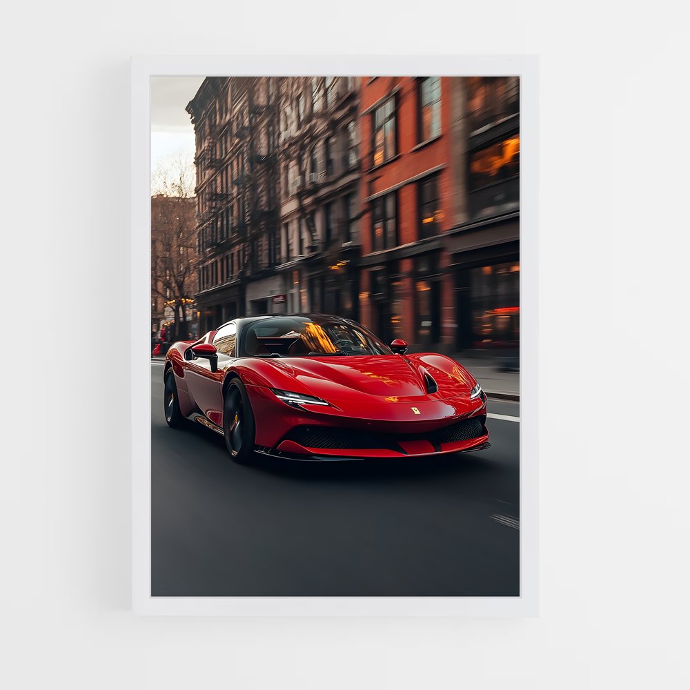 Poster City Racer – affiche Ferrari (vue 3)